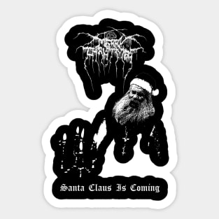 Black Metal Christmas Sticker